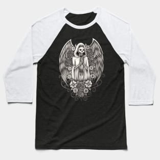 Santa muerte angel with flowers day of the dead. Baseball T-Shirt